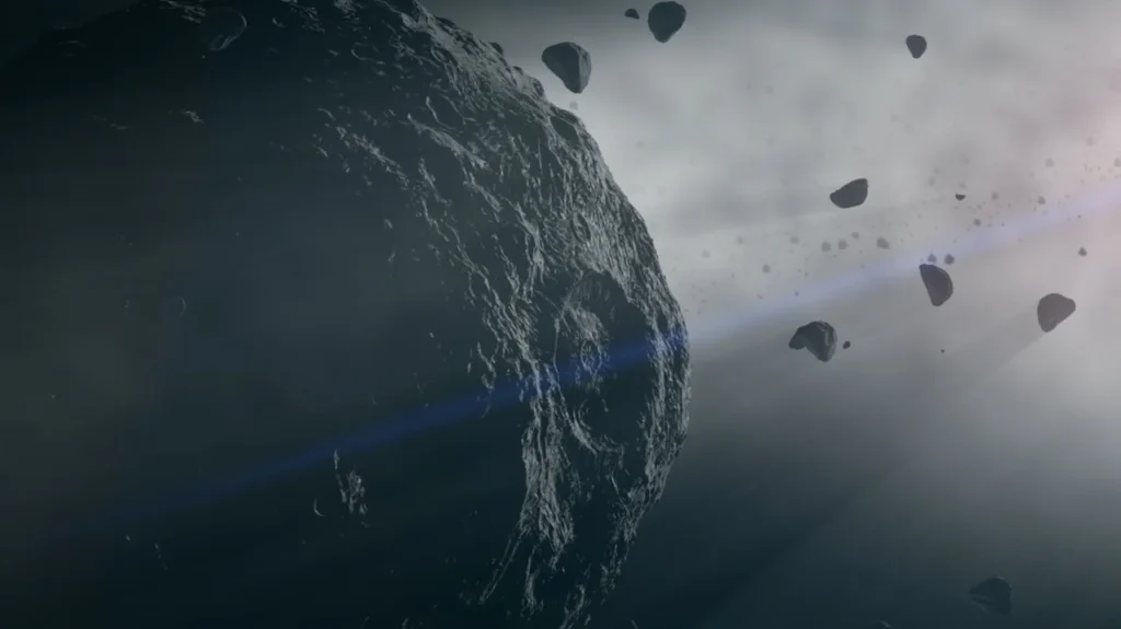 An artist concept of Asteroid Bennu 
