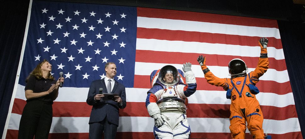 An image showing astronauts in space suits 