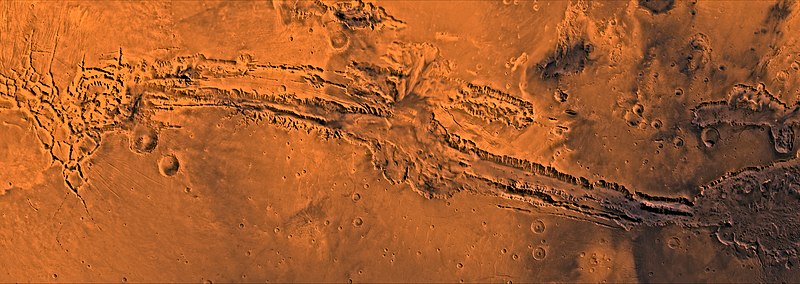 The Wonders Of  Outer Space : The vast canyon of Valles Marineris, Mars