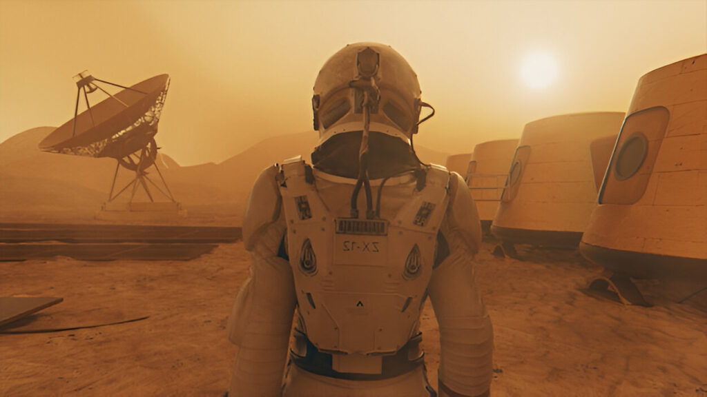 An image of an astronaut  on Mars 